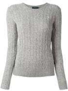 Polo Ralph Lauren Cable Knit Jumper, Women's, Size: Xs, Grey, Cashmere/merino
