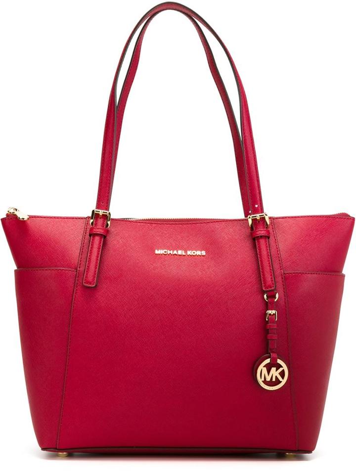 Michael Michael Kors 'jet Set' Top Zip Tote, Women's, Red