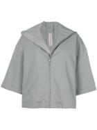 Rick Owens Drkshdw Zip Up Cape Jacket - Grey