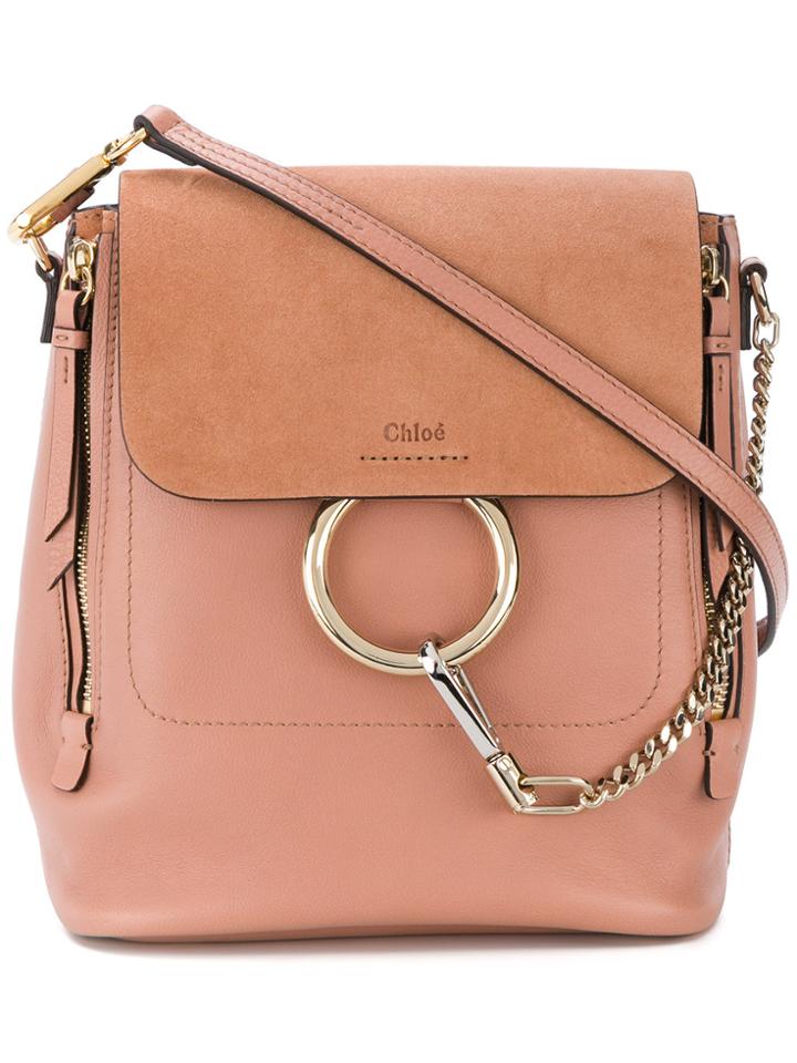 Chloé Medium Faye Backpack - Nude & Neutrals