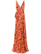 Tufi Duek Printed Long Dress - Yellow