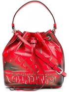 Moschino Trompe-l'oeil Bucket Tote, Women's, Red