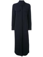 Alberto Biani - Long Shirt Dress - Women - Polyester/triacetate - 42, Blue, Polyester/triacetate