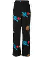 Undercover Planet Print Trousers - Black
