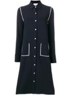 Thom Browne Contrast Cover-stitched A-line Shirtdress In Milano Tech -