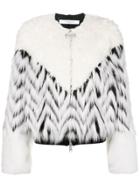 Givenchy Faux Fur Patchwork Bomber - White