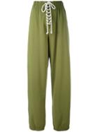 Lace-up Detail Sweatpants - Women - Cotton/polyester/spandex/elastane - Xs, Green, Cotton/polyester/spandex/elastane, Fenty X Puma