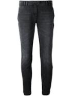 Eleventy Cropped Skinny Jeans, Women's, Size: 29, Grey, Cotton/spandex/elastane