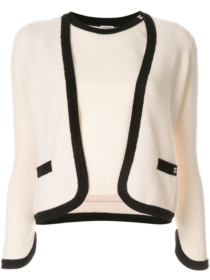 Chanel Vintage Ensemble Cardigan Tops - White