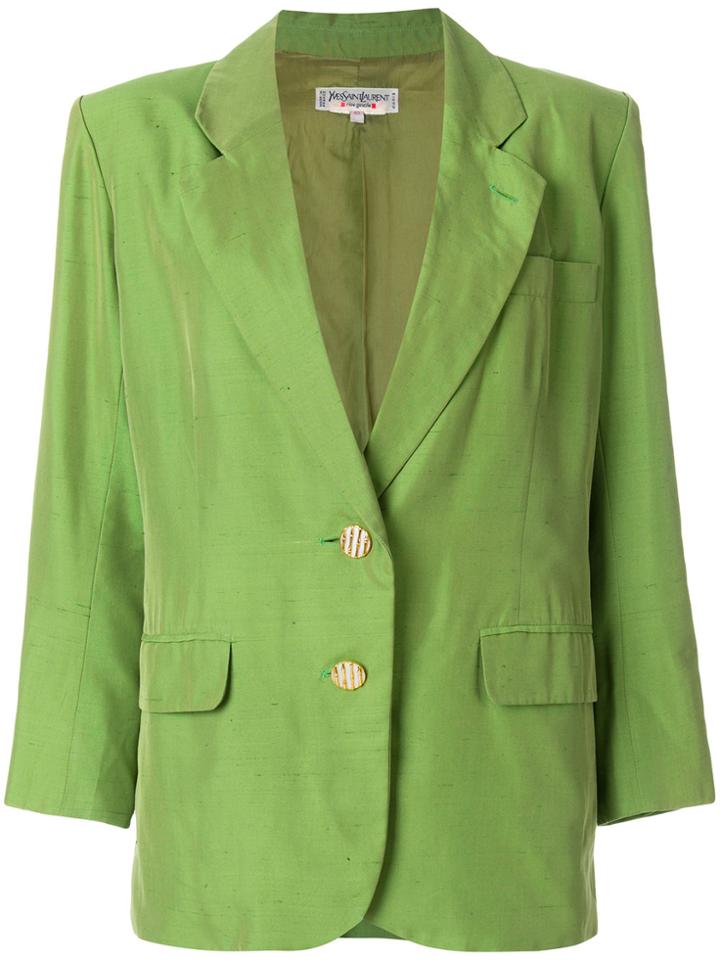 Yves Saint Laurent Vintage Two Button Blazer - Green