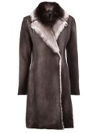 Avant Toi Long Shearling Coat, Women's, Size: Large, Rabbit Fur/merino/cashmere