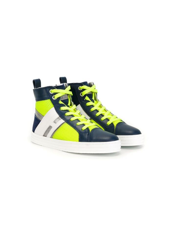 Hogan Kids R141 Hi-top Sneakers, Girl's, Size: 35, Blue
