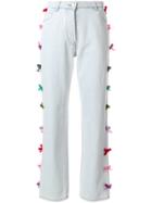 Manoush Bows Detailing Straight Jeans - Blue