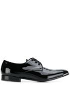 Alexander Mcqueen Patent Ribbon Derby Shoes - Black