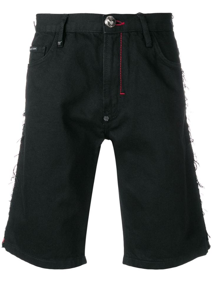 Philipp Plein Logo Print Shorts - Black