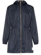 Thom Browne Logo-patch Parka Jacket - Blue