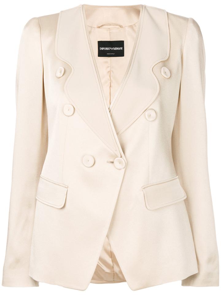 Emporio Armani Wavy Lapels Blazer - Nude & Neutrals