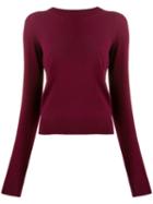 Maison Margiela Elbow Detail Knitted Sweater - Red