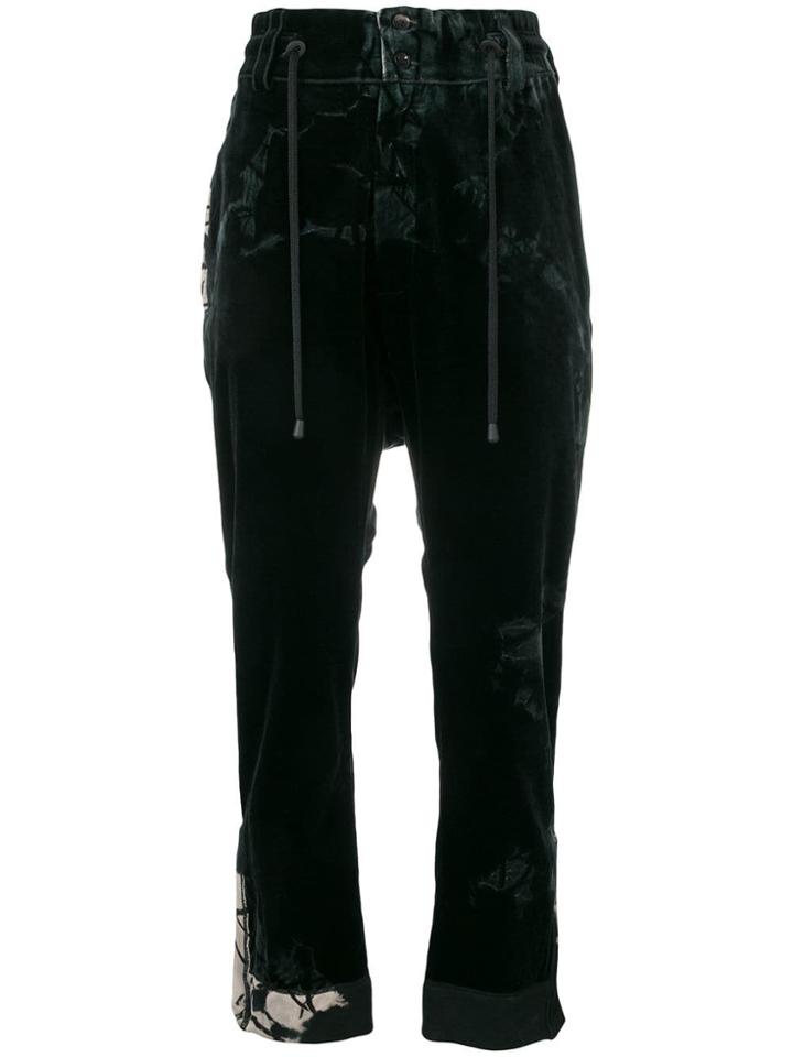 Di Liborio Drawstring Waist Cropped Trousers - Black