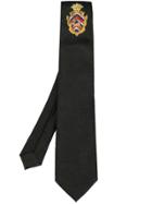 Dolce & Gabbana Crest Detail Tie - Black