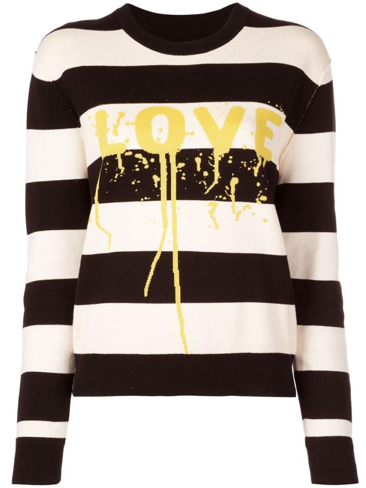 Zadig & Voltaire Love Print Striped Jumper - Black