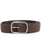 Orciani Suede Buckle Belt, Men's, Size: 90, Brown, Leather