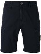 Stone Island Cargo Shorts, Men's, Size: 29, Blue, Cotton/spandex/elastane