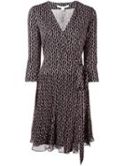 Diane Von Furstenberg Envelope Short Dress, Women's, Size: 14, Pink/purple, Silk/polyester/spandex/elastane