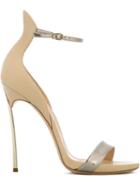 Casadei Ankle Strap Sandals, Women's, Size: 38, Nude/neutrals, Leather