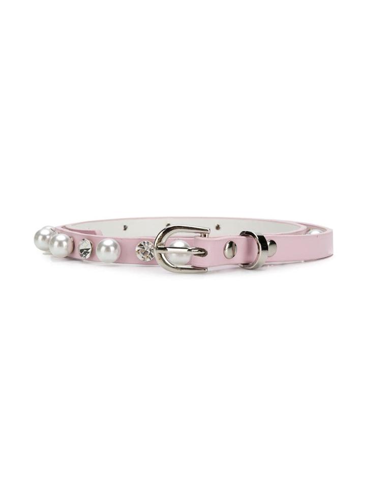 Monnalisa Embellished Buckle Belt - Pink
