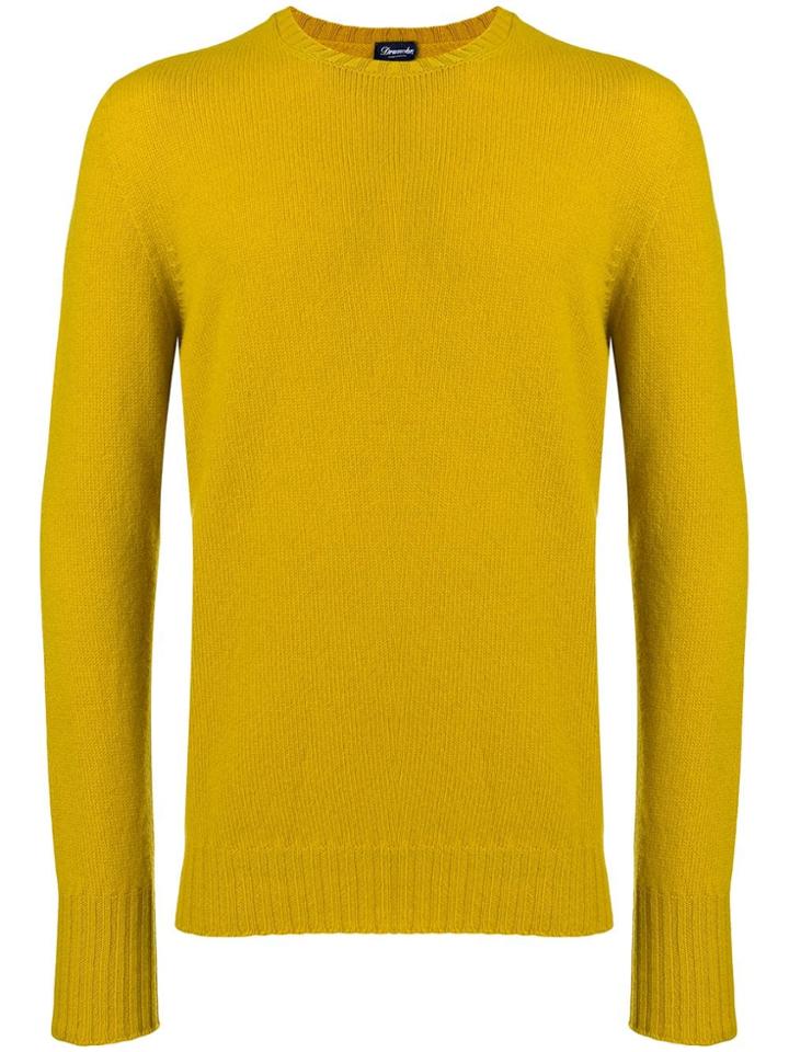 Drumohr Long-sleeve Fitted Sweater - Yellow