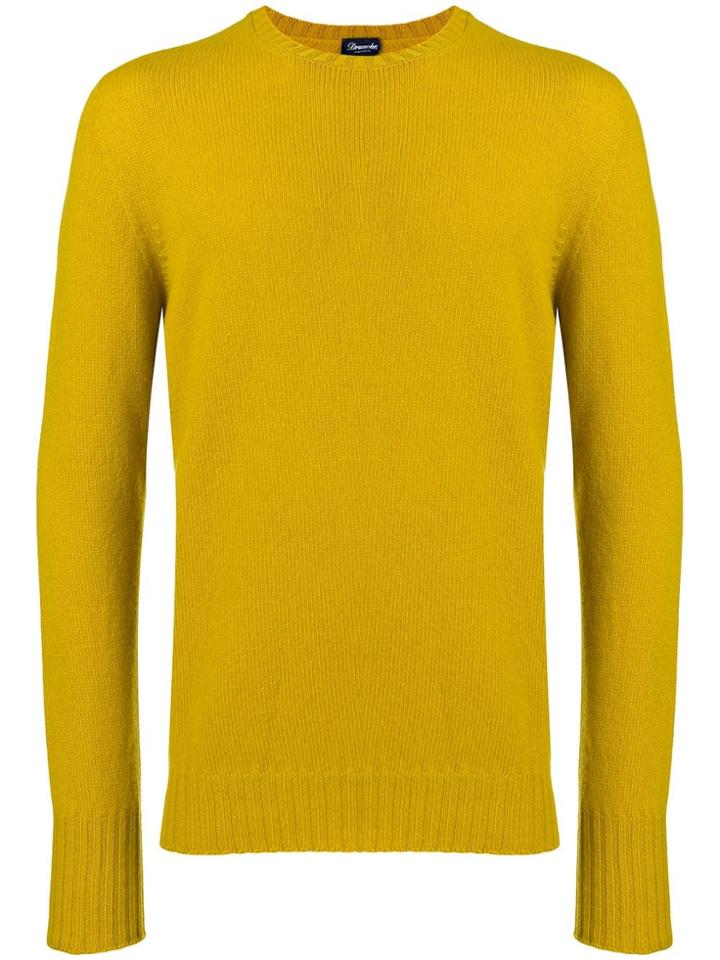 Drumohr Long-sleeve Fitted Sweater - Yellow