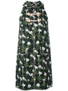 Vivetta - Floral-print Mini Dress - Women - Cotton - 42, Green, Cotton