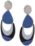 Emilio Pucci Geometric Shaped Earrings - Blue