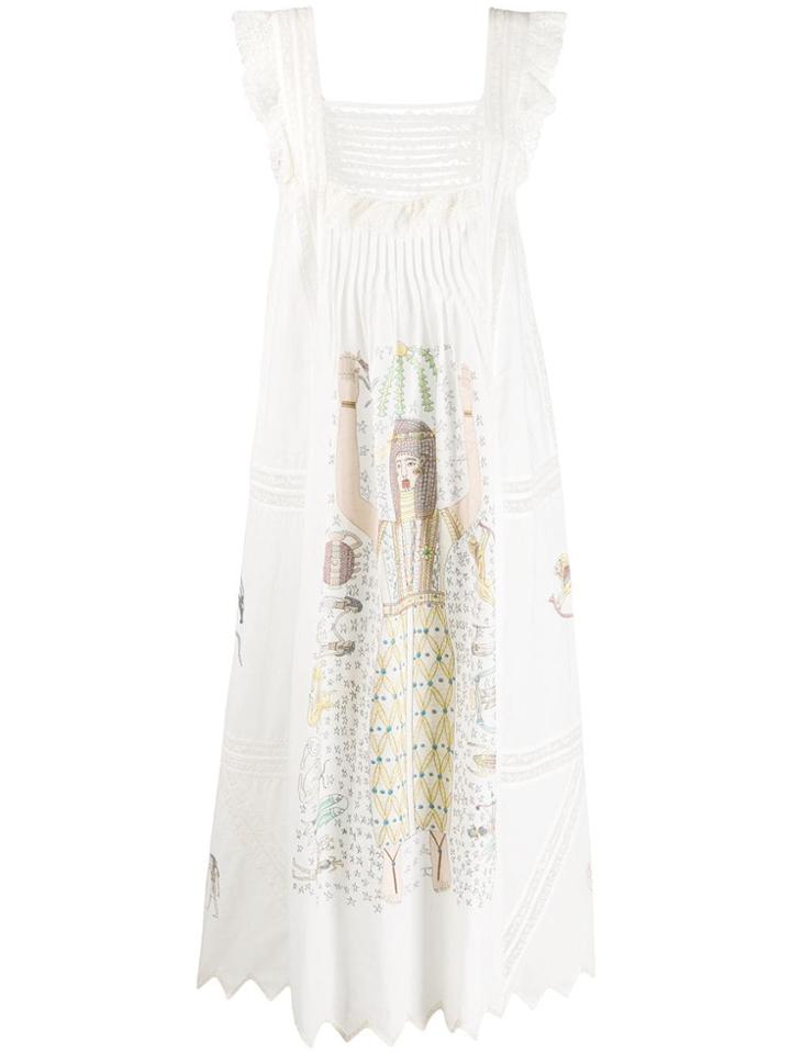 Tsumori Chisato Egyptian Print Dress - Neutrals