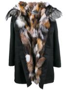 Yves Salomon Fox Fur Lined Parka, Women's, Size: 38, Black, Fox Fur/polyester