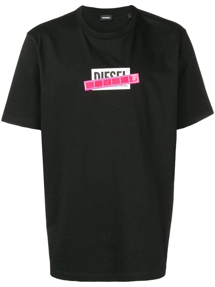Diesel Fluorescent Print T-shirt - Black