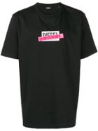 Diesel Fluorescent Print T-shirt - Black