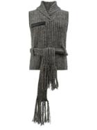 Craig Green Fisherman Knit Ribbed Sleeveless Sweater - Grey