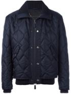 Ermanno Scervino Quilted Jacket, Men's, Size: 52, Blue, Polyamide/polyester/polypropylene/virgin Wool