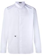 Dior Homme Embroidered Bee Logo Shirt, Men's, Size: 41, White, Cotton