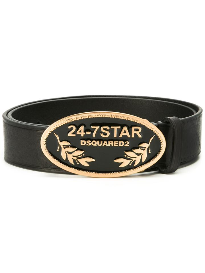 Dsquared2 Cintura Vacchetta Belt, Men's, Size: 100, Black, Leather