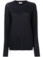 Ma'ry'ya Long-sleeve Fitted Sweater - Blue