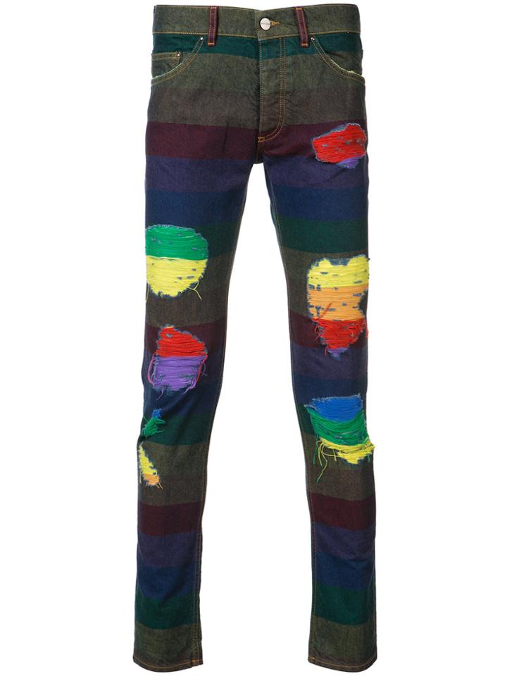 Palm Angels Rainbow Stripe Jeans - Multicolour