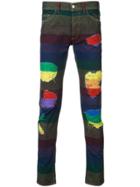 Palm Angels Rainbow Stripe Jeans - Multicolour