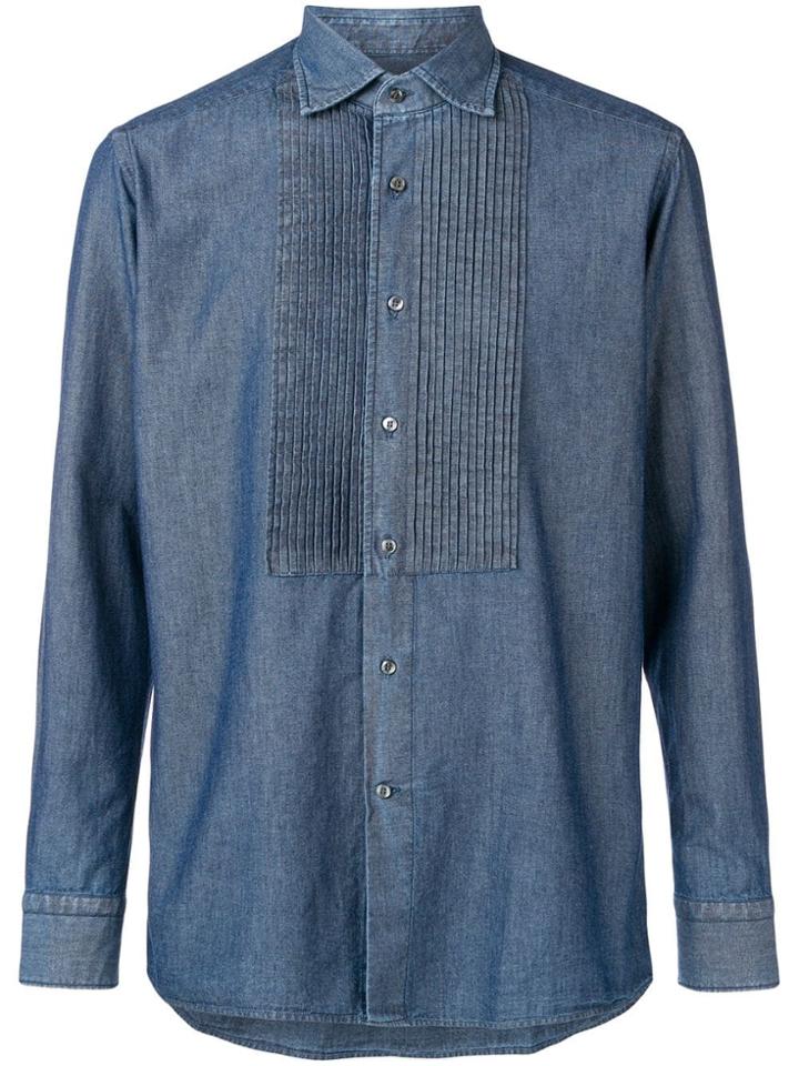Tagliatore Soho Denim Shirt - Blue