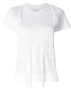 Facetasm Short Sleeved Fringed T-shirt - White