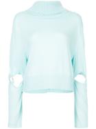 Taylor Cut-out Sleeve Jumper - Blue