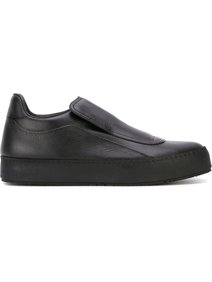 Maison Margiela Slip-on Sneakers, Men's, Size: 42, Black, Calf Leather/rubber/leather