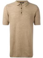 Roberto Collina Classic Polo Shirt, Men's, Size: 52, Nude/neutrals, Cotton/linen/flax/polyester